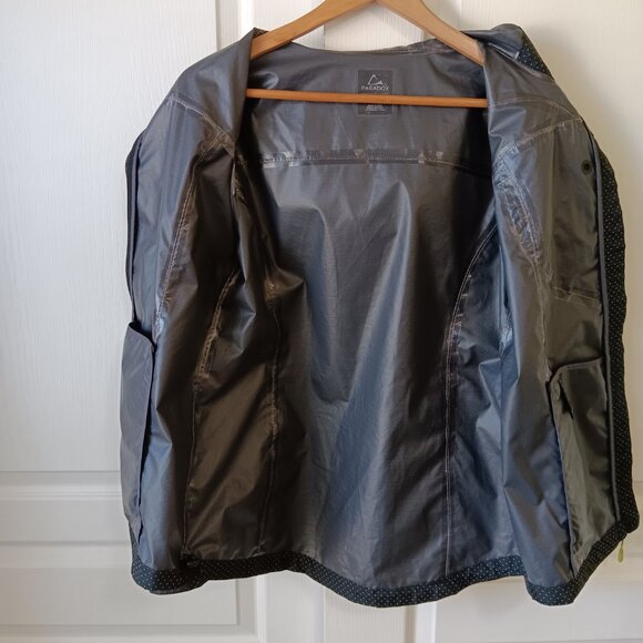 Paradox Women's Black Green Polka Dot Rain Jacket Size S - Picture 7 of 16